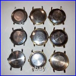 9-Qty Vintage Timex Men's Watches 70's Hand, Self Wind Not Working For Parts