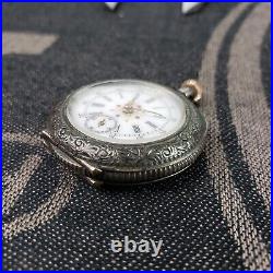 ANTIQUE Cylindre Remontoir Fancy Hands Dial. 935 Sterling Pocket Watch PARTS REP