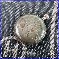 ANTIQUE Cylindre Remontoir Fancy Hands Dial. 935 Sterling Pocket Watch PARTS REP