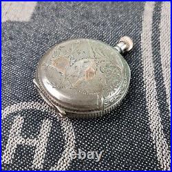 ANTIQUE Cylindre Remontoir Fancy Hands Dial. 935 Sterling Pocket Watch PARTS REP