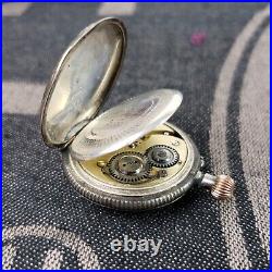 ANTIQUE Cylindre Remontoir Fancy Hands Dial. 935 Sterling Pocket Watch PARTS REP
