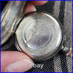 ANTIQUE Cylindre Remontoir Fancy Hands Dial. 935 Sterling Pocket Watch PARTS REP