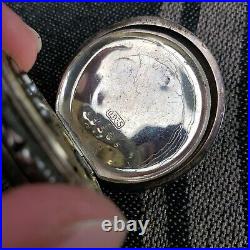 ANTIQUE Cylindre Remontoir Fancy Hands Dial. 935 Sterling Pocket Watch PARTS REP