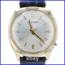AS IS Bulova Accutron Men's Wristwatch 10k Gold Plated Watch Parts N3
