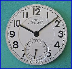 A 16 size HAMILTON 23 JEWELS RAILWAY SPECIAL melamine dial with BATON HANDS