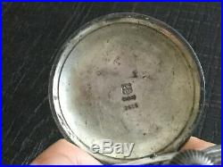 A. W. Co. Waltham Mass. Bond St. Pocket Watch FOR PARTS NO GLASS NO HANDS AS IS