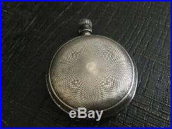 A. W. Co. Waltham Mass. Bond St. Pocket Watch FOR PARTS NO GLASS NO HANDS AS IS