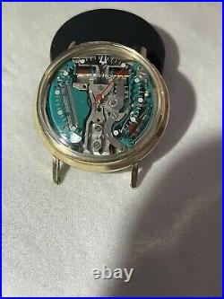 Accutron spaceview 214 gold filled for parts or fix hour & minutes hands missing