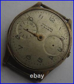 Ancora chronograph mens wristwatch gold filled case load manual for parts