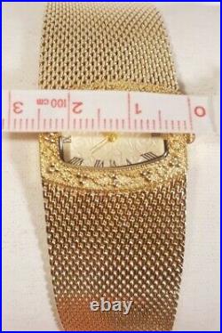 Anne Klein Watch Gold Case 1 jwl Swiss Mesh Bracelet Band 10/6416 Easy Read New