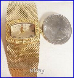 Anne Klein Watch Gold Case 1 jwl Swiss Mesh Bracelet Band 10/6416 Easy Read New