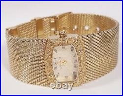 Anne Klein Watch Gold Case 1 jwl Swiss Mesh Bracelet Band 10/6416 Easy Read New