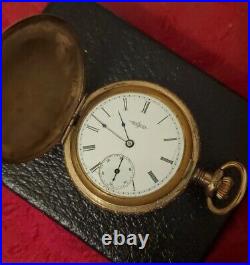 Antique 1894 Elgin Natl Pocket Watch 11 Jewel Gold Hunter Case For Parts/repair