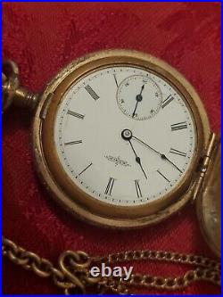 Antique 1894 Elgin Natl Pocket Watch 11 Jewel Gold Hunter Case For Parts/repair