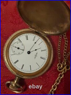 Antique 1894 Elgin Natl Pocket Watch 11 Jewel Gold Hunter Case For Parts/repair