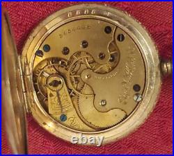 Antique 1894 Elgin Natl Pocket Watch 11 Jewel Gold Hunter Case For Parts/repair