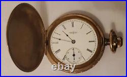 Antique 1894 Elgin Natl Pocket Watch 11 Jewel Gold Hunter Case For Parts/repair