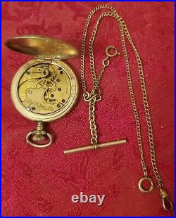 Antique 1894 Elgin Natl Pocket Watch 11 Jewel Gold Hunter Case For Parts/repair