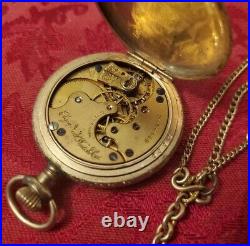 Antique 1894 Elgin Natl Pocket Watch 11 Jewel Gold Hunter Case For Parts/repair