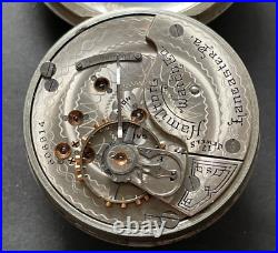 Antique 1908 Hamilton Grade 925 Pocket Watch Parts Good Balance 18s 17j USA