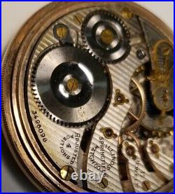 Antique 1919 ILLINOIS Pocket Watch 16S 17J Grade 706 Model 9 PARTS OR REPAIR