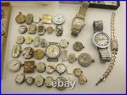 Antique 1.65LB Wrist Pocket Watch Parts Repair Hands Omega Buckles Gruen Timex