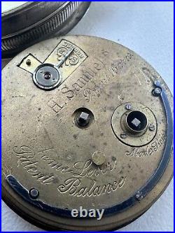 Antique. 935 Silver Pocket Watch ACME H Samuel Manchester Parts Restoration
