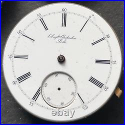 Antique Auguste Constantin Locle Pocket Watch Movement High Grade Parts Aug 44mm
