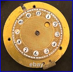 Antique Eardley Norton London Fusee Pocket Watch Movement Parts/Repair Gold Dial