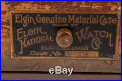 Antique Elgin Advertising Case & Parts Mainsprings Hands Cams screws 1000+ NOS