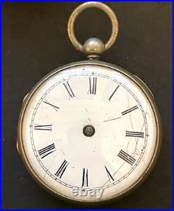 Antique J Dumbell Walton Verge Pocket Watch Parts/Repair 53mm Silver English