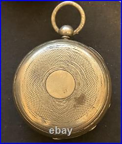 Antique J Dumbell Walton Verge Pocket Watch Parts/Repair 53mm Silver English