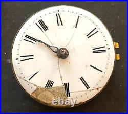 Antique J Richards London Verge Pocket Watch Movement Parts/Repair 38mm English