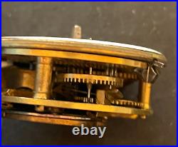 Antique J Richards London Verge Pocket Watch Movement Parts/Repair 38mm English