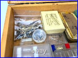 Antique Job Lot of Watch Repair Parts / Hands / Glass / In Boxes / Vintage Clock