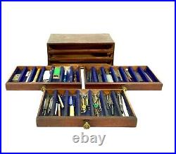 Antique Job Lot of Watch Repair Parts / Watchmakers Tool Kit in Wooden Box Chest