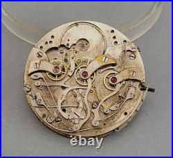 Antique LONGINES Chronograph Movement 19.73N. Incomplete, to Restore/Parts