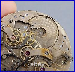 Antique LONGINES Chronograph Movement 19.73N. Incomplete, to Restore/Parts