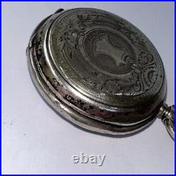 Antique Mechanical Pocket Watch German Parts or Restoration Tick When Wound