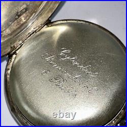 Antique Mechanical Pocket Watch German Parts or Restoration Tick When Wound