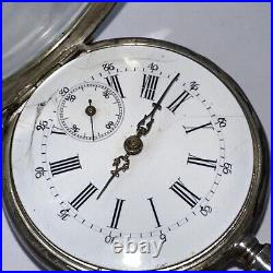 Antique Mechanical Pocket Watch German Parts or Restoration Tick When Wound