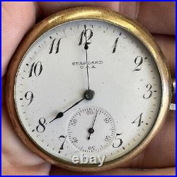 Antique New York Standard Pocket Watch Model Be Grade 1570 15j Size 12s Parts