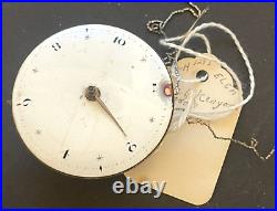 Antique Vale V Kenyon London Verge Pocket Watch Movement Parts Balance 45.8mm
