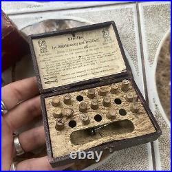 Antique Victorian Watch Parts Drills Leather Boxes