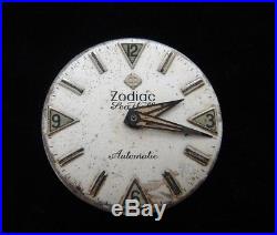 Antique Vintage Old Zodiac Sea Wolf 70 72 Hack Movement with Dial, Hands