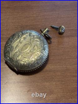 Antique Waltham 16s Pocket Watch Parts/Repair Gold Filled GF Case Indian