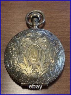 Antique Waltham 16s Pocket Watch Parts/Repair Gold Filled GF Case Indian