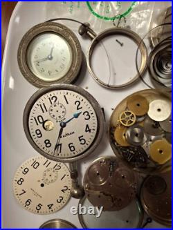 Antique Waltham 8 day Watch Parts. One 5 Pound Box