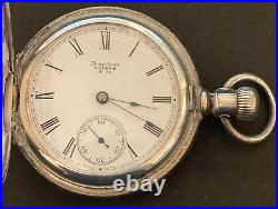 Antique Waltham Model 1883 15 Pocket Watch Parts AWW Coin Silver Case 18s 15j