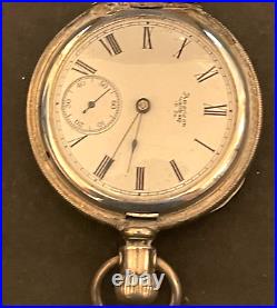 Antique Waltham Model 1883 15 Pocket Watch Parts AWW Coin Silver Case 18s 15j
